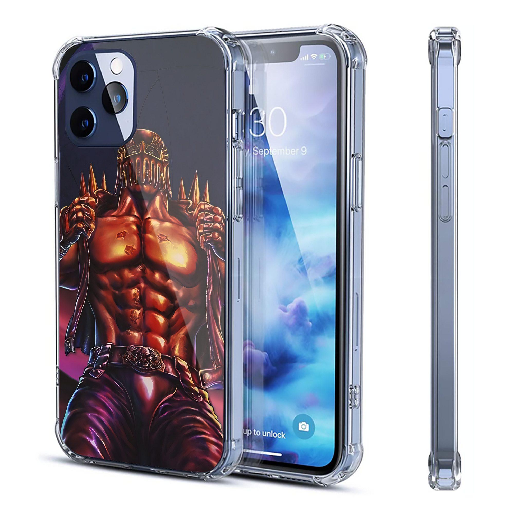 （画像用） 北斗の拳 Fist of the North Star 【iPhone 12シリーズ対応】透明スマホケース（クリアソフトケース）